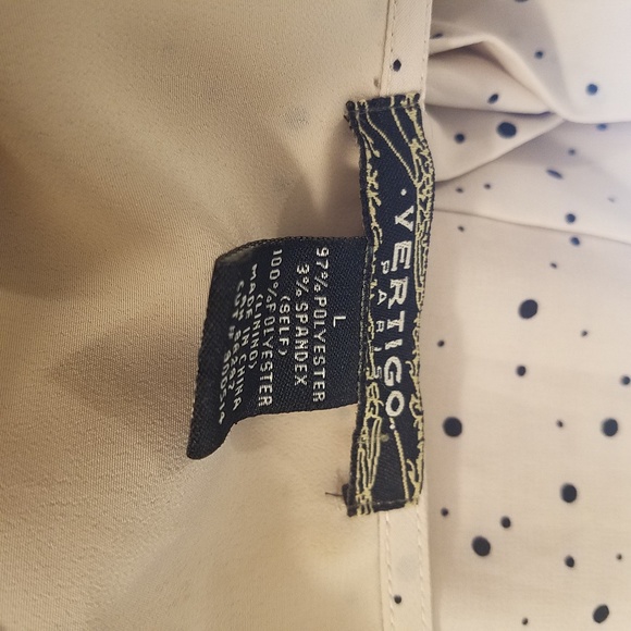 Vertigo Paris Cream Black Polka Dot Vintage Style - Picture 4 of 4